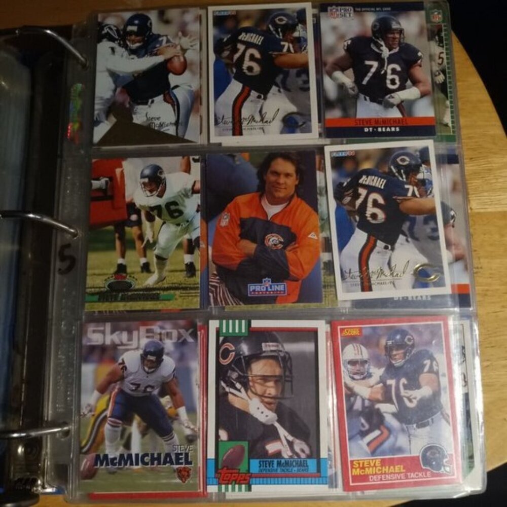 Steve McMichael 9 Card Lot Chicago Bears